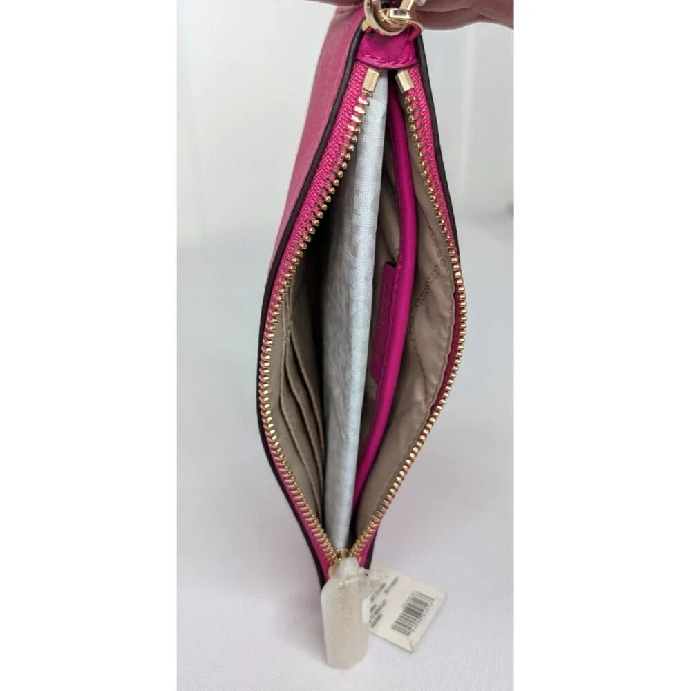 Michael Kors Jet Set Charm Wristlet - Wild Berry, Pink, Leather, NWT